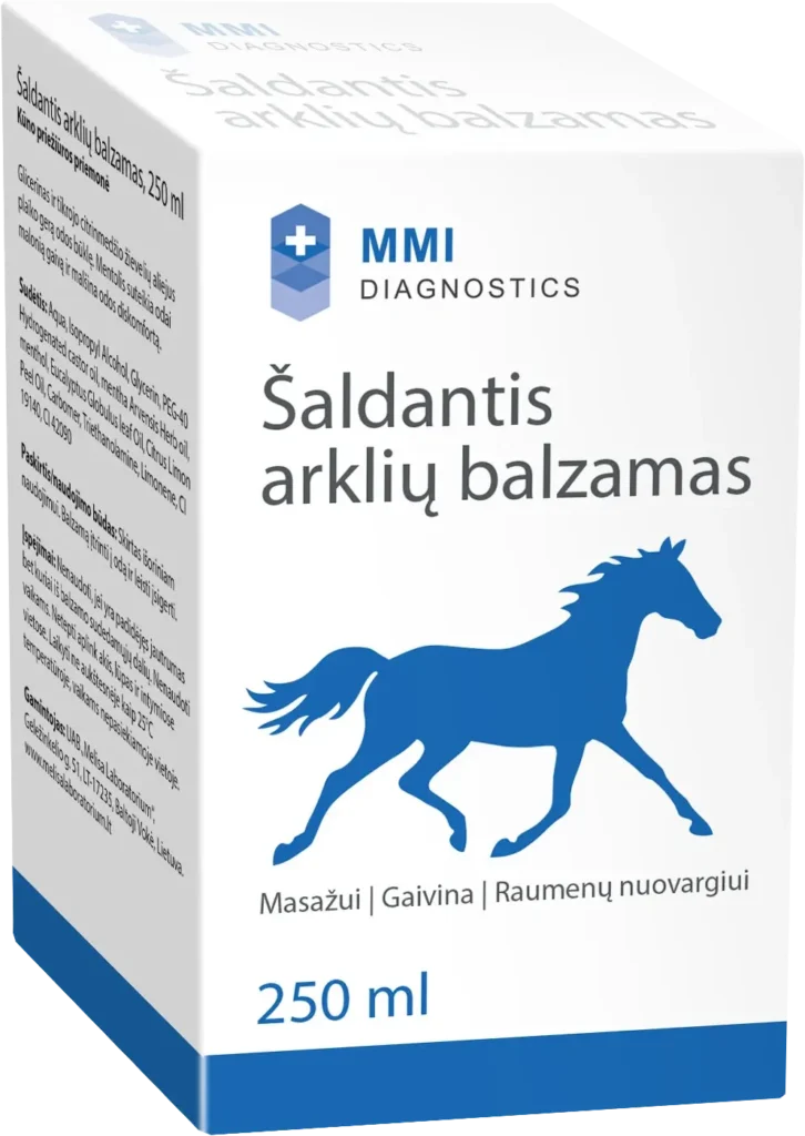 Šaldantis arklių balzamas-medicinos marketingas